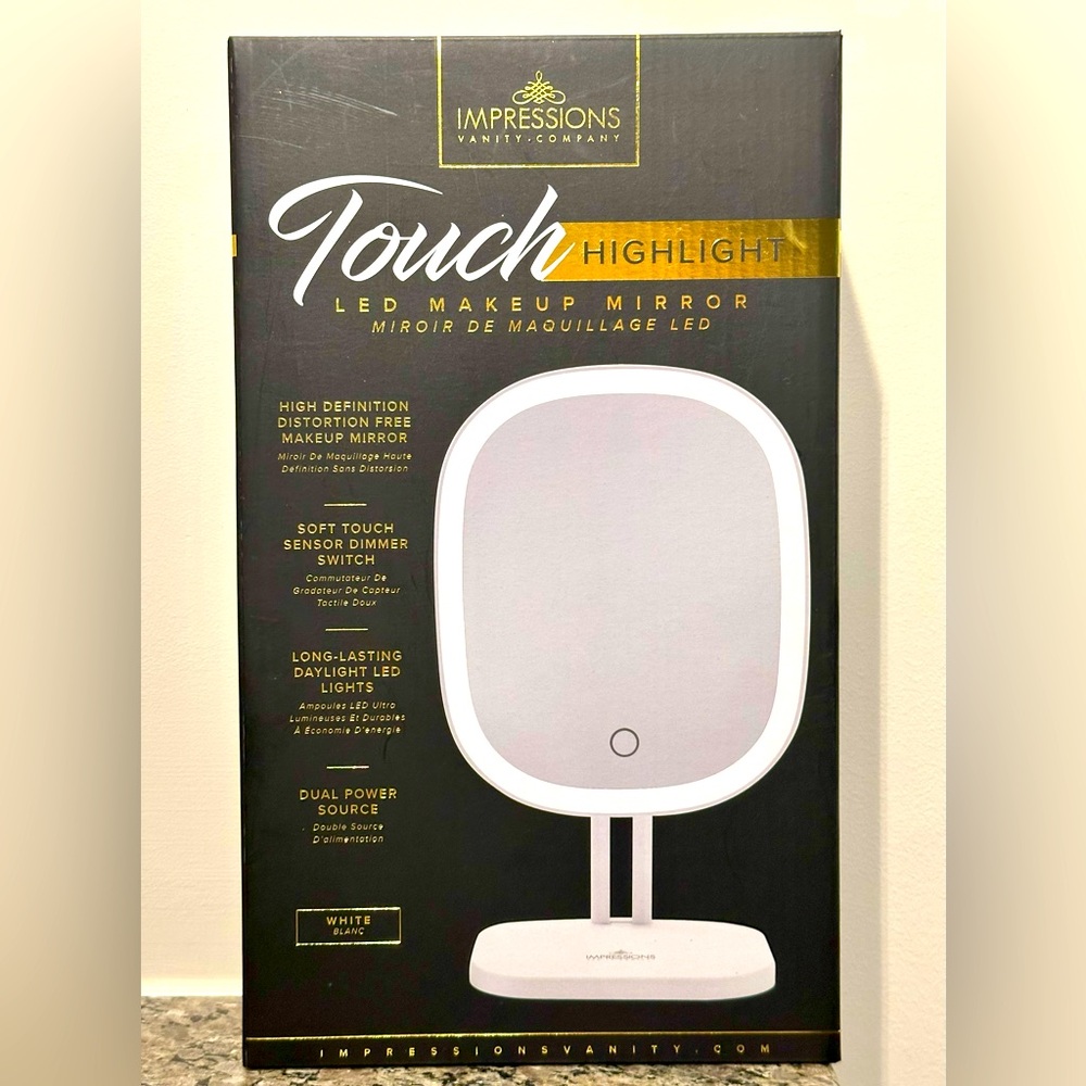 Impressions Vanity White Touch Highlight LED Makeup Mirror